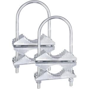 Double Antenna Mast Clamp V Jaw Bracket With U Bolts Mast To Mast Mounting Hardw